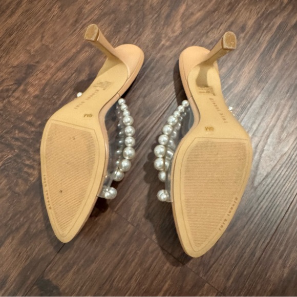 Gianni Bini Pearl Embellished Nude Heels - Picture 2 of 5